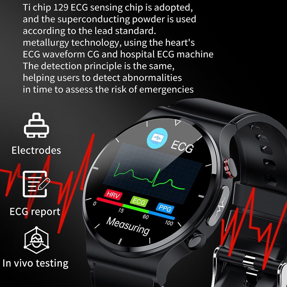 2022 Sports ECG+PPG Smart Watch Men Heart Rate Blood Pressure Watch Health Fitness Tracker IP68 Waterproof Smartwatch For Xiaomi