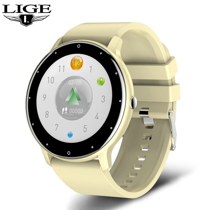 LIGE 2023 New Men Smart Watch Real-time Activity Tracker Heart Rate Monitor Sports Women Smart Watch Men Clock For Android IOS