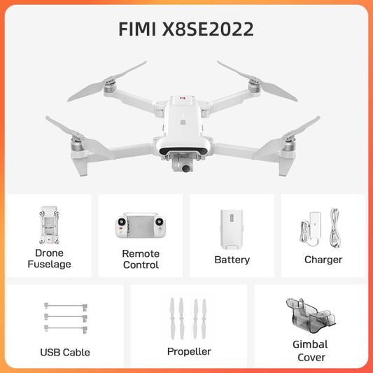 FIMI X8SE 2022 Drone with Camera Quadcopter RC Helicopter professional 3-axis Gimbal 4K Camera GPS Drone Quadcopter RTF x8 drone