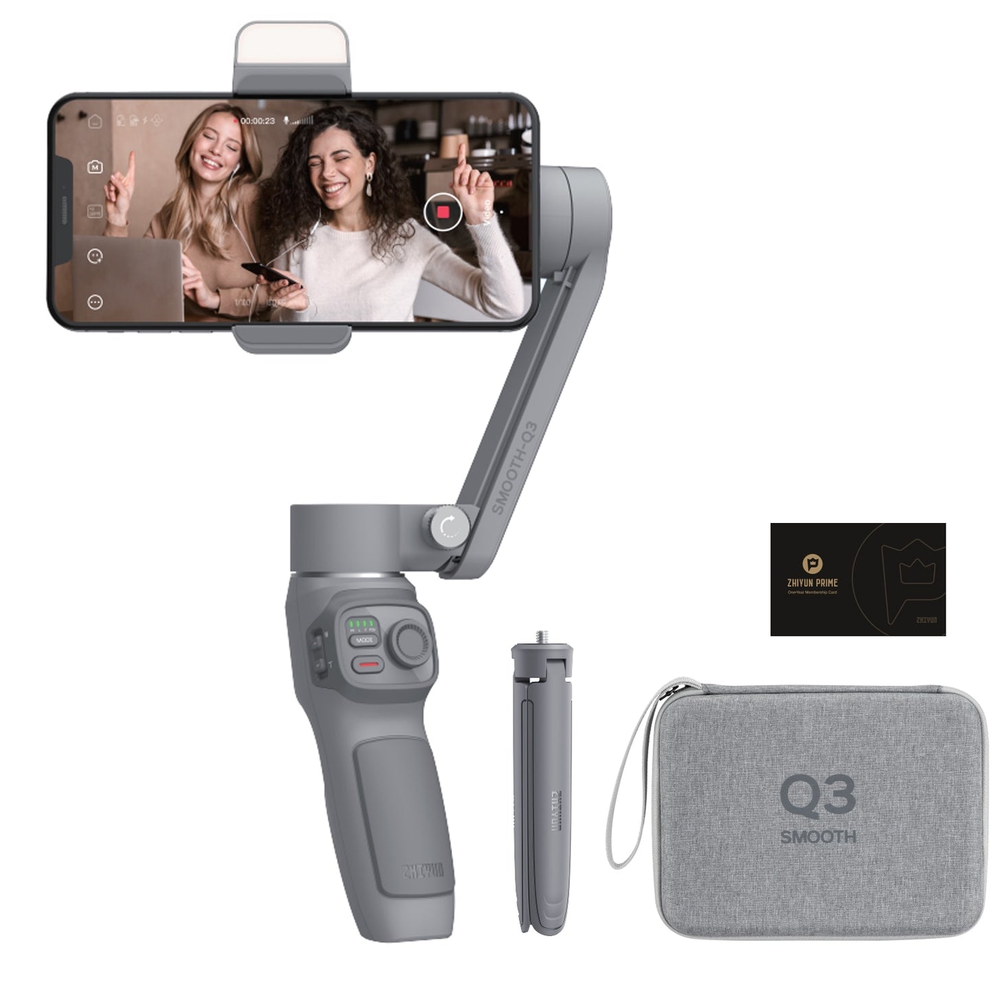 ZHIYUN Official SMOOTH Q3 Gimbal Smartphone 3-Axis Phone Gimbals Portable Stabilizer for iPhone 14 pro max/Xiaomi/Huawei